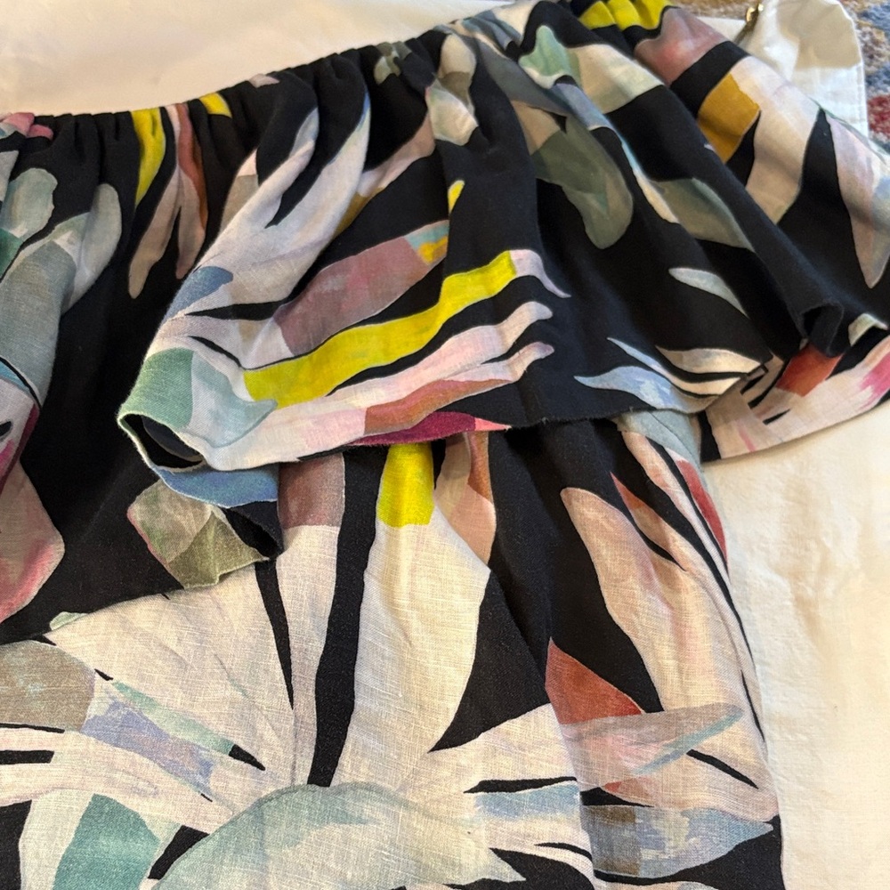 Mara Hoffman Multicolor Tropical Patterned Linen … - image 7